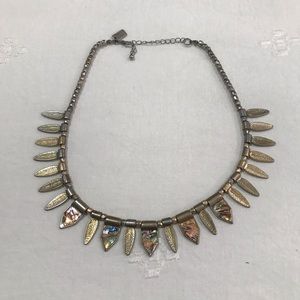 Gold Choker with Mother of Pearl Accents